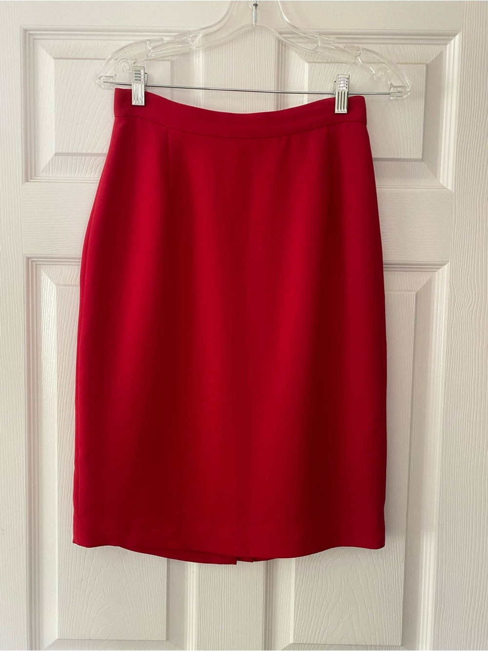 Vintage Alberto Makali Red Pencil Skirt 90s Career Siren Closet Staple - Sz 8